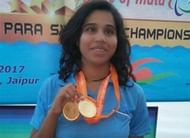 Pande is a blind Indian swimmer